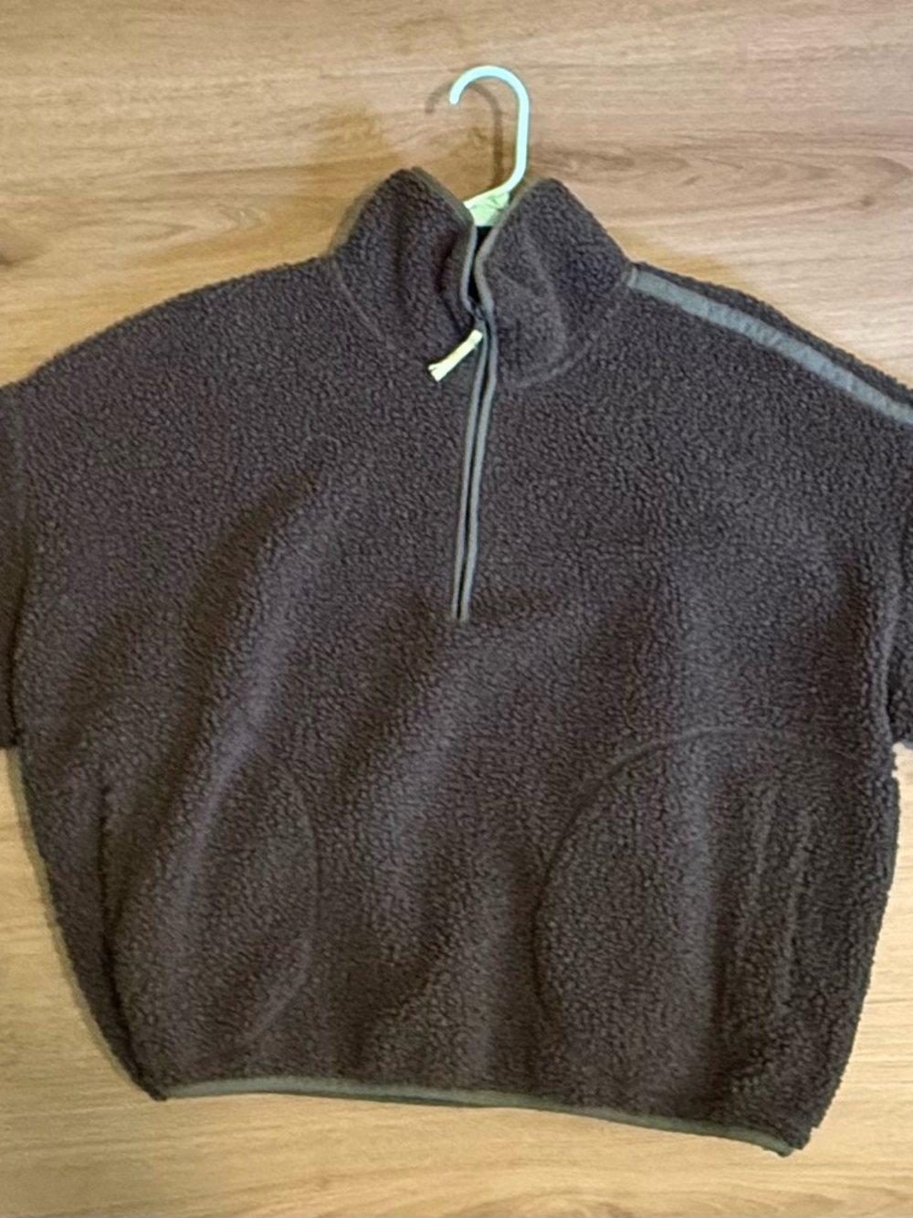 Women’s  Dark green Sherpa Half-Zip Pullover Sweater
